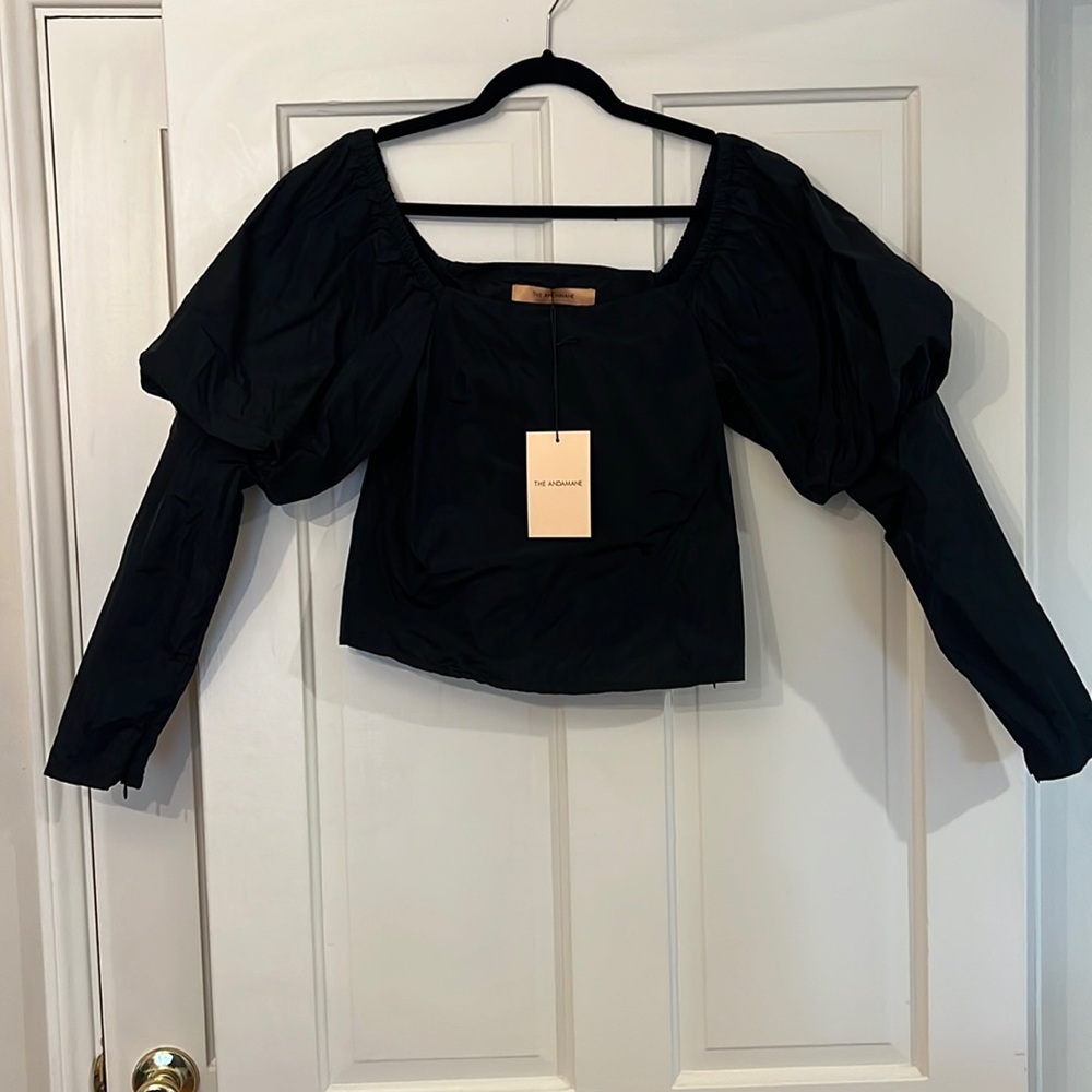 NWT THE ANDAMANE Elsa off the shoulder top. Made in Italy.
